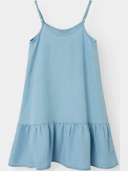 Παιδικό Φόρεμα Μακρυμάνικο Τζιν Light Blue Denim