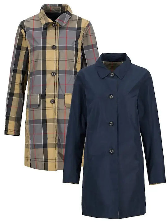 Women's Navy Blue Gabardine Coat
