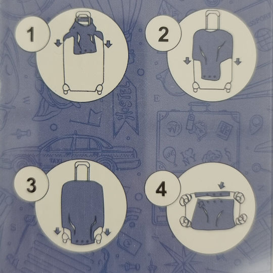 Diplomat Luggage Cover Blue Medium 55-64cm