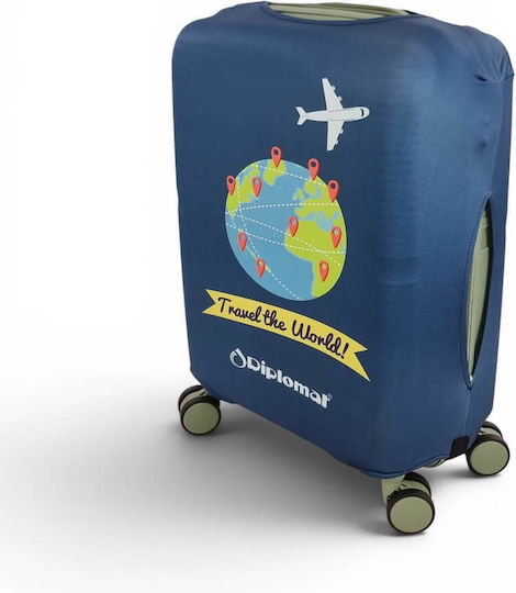 Diplomat Luggage Cover Blue Medium 55-64cm