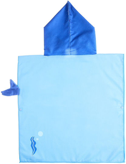 True Blue Kinder Strandponcho Walhai 120x60cm