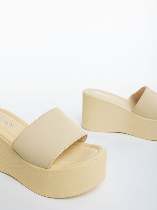 Platforme Dama Tip Slip On Galbene
