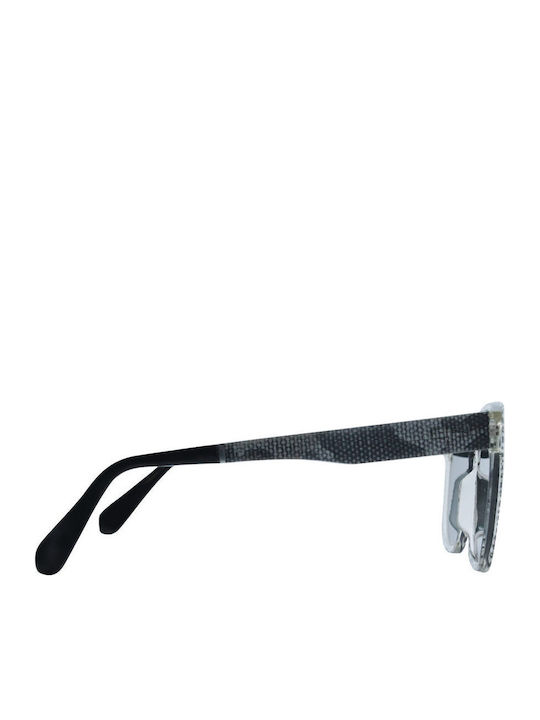 OJO Sunglasses Unisex Γυαλιά Ηλίου με Γκρι Ξύλινο Σκελετό και Γκρι Φακό 18OPL72056