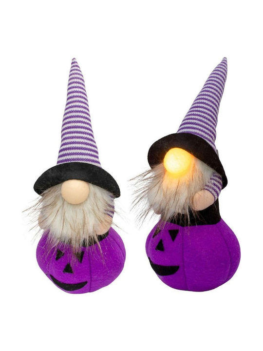 Home&Styling Collection Weihnachtsfigur Auf Kürbis 35cm LED Halloween Lila