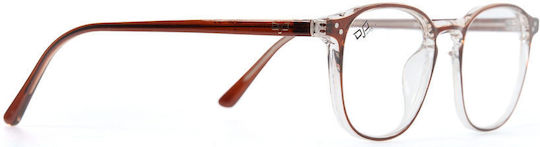 Square Ogo Clear Brown