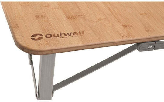 Outwell Custer L Masă Din Aluminiu Pentru Mobilier De Camping Pliabil 120x70x49,5cm Maro