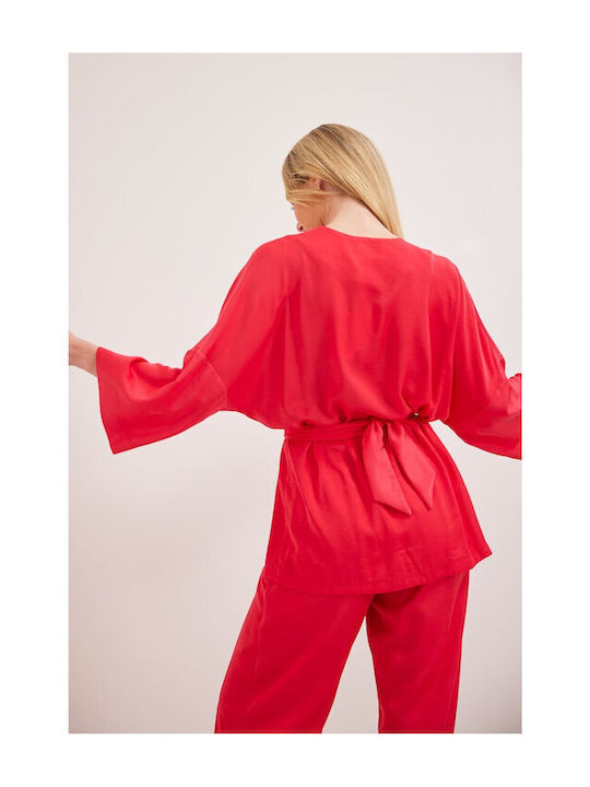 Enzzo Enzzo Damen Blazer Korallfarben