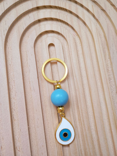 By Anastasia's Art Creations Christening Charm Keychain Metal Light Blue 50 Pieces