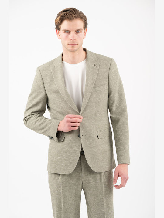Men's Suit with Slim Fit Barozi Green
