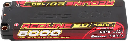 2.0 Serie Li-Po Batterietyp 7.4V 5000mAh 140C 2S für RC-Fahrzeug 2 Stück