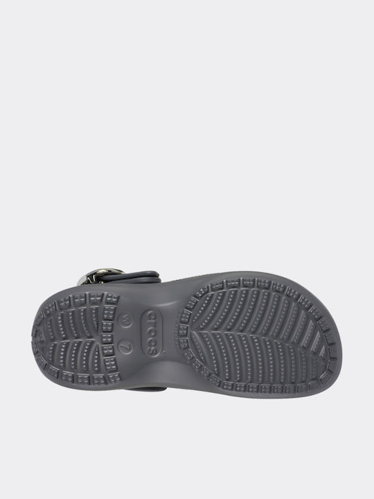 Crocs Classic Platform Γυναικεία Σαμπό Γκρι