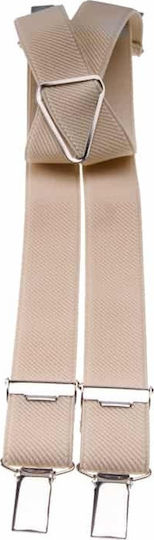 Victoria Kids Suspenders in Beige Colour with 3 Clips