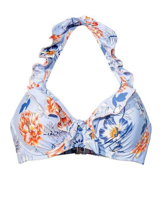 Set Bikini Floral Γαλάζιο