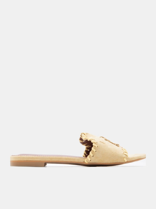 Women's Flat Sandals Yellow