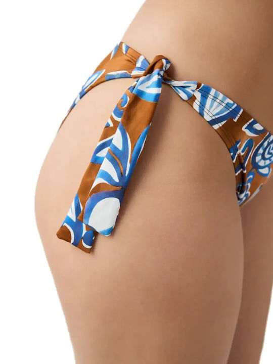 Rio Bikini Slip Mit Schnürung Braun