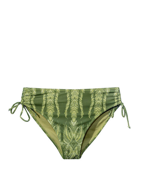 High Waist Green Bikini Bottom