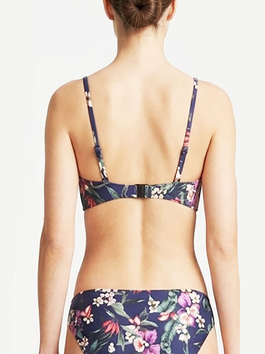 Bikinioberteile Blumen Blau Floreale