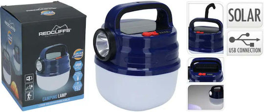 Redcliffs Solar Camping Laterne mit Taschenlampe Blau