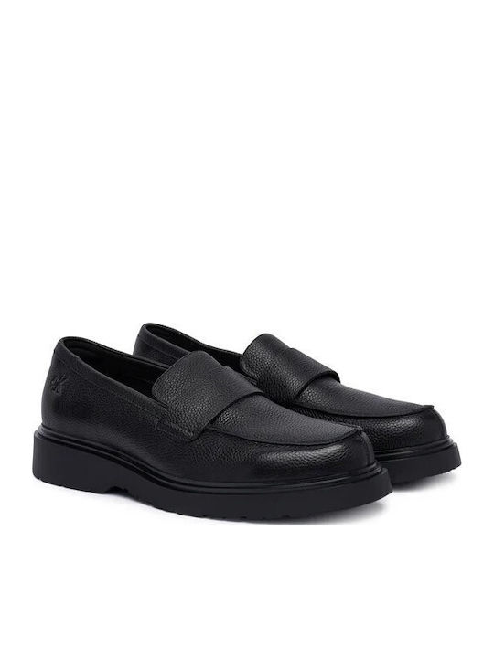 Δερμάτινα Ανδρικά Loafers σε Μαύρο Χρώμα