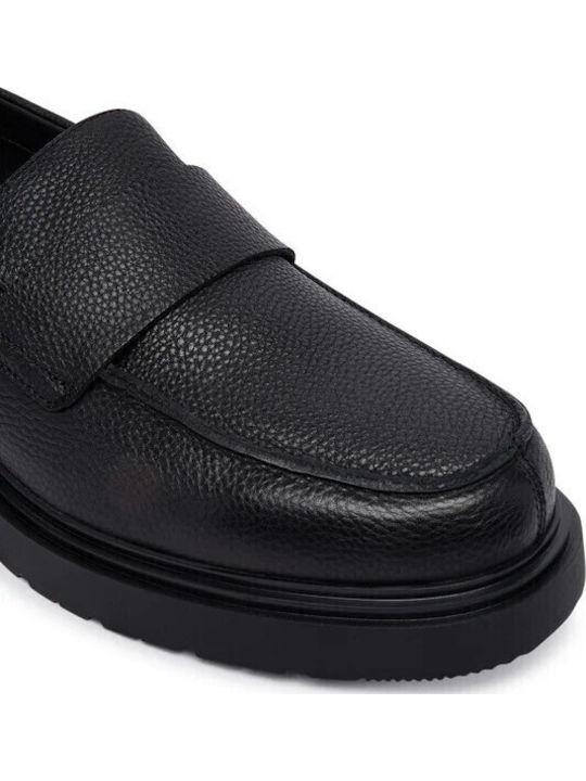 Δερμάτινα Ανδρικά Loafers σε Μαύρο Χρώμα