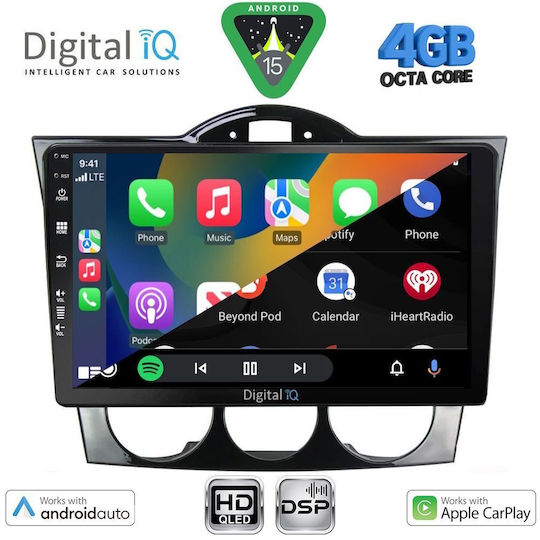 Digital IQ Car Audio System for Mazda RX-8 2001-2008 Bluetooth USB WiFi GPS Apple CarPlay Android Auto with 9" Touch Screen