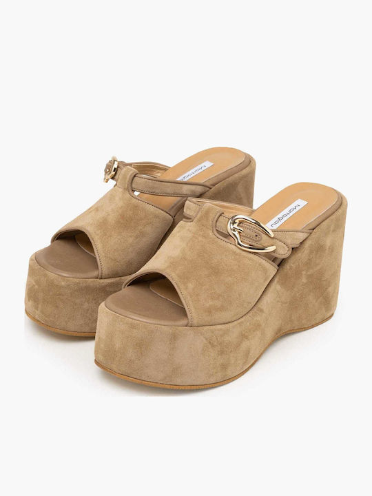 Sommer Damenplattformen Beige