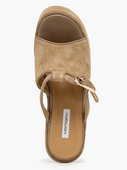 Sommer Damenplattformen Beige