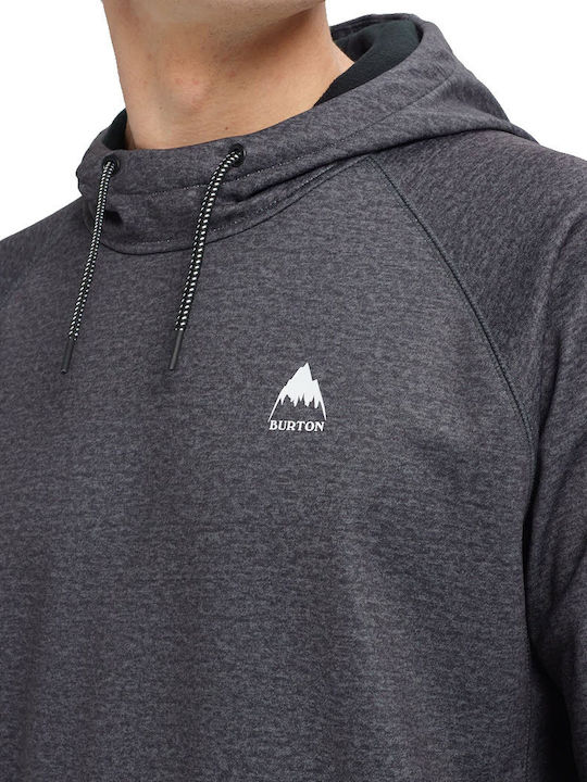 Crown Bonded Φούτερ με Κουκούλα True Black Heather