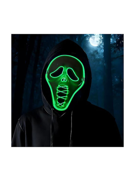 Halloween Led Ghost Scream Mask Glowing Scary Ghostface One Size