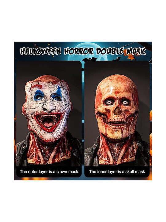 Halloween Mask Scary Horror Clown Double-layer Magnetic Latex