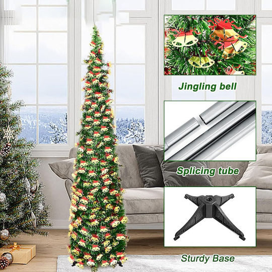 Faltbarer Künstlicher Grüner Weihnachtsbaum 150 Cm Blickfang Feiertagsdekoration