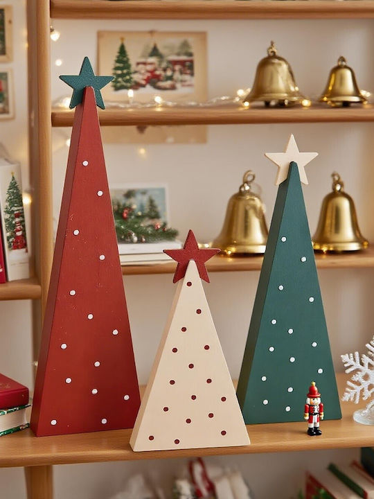 Wooden Christmas Tree Table Decoration Holiday Christmas 3 Sizes