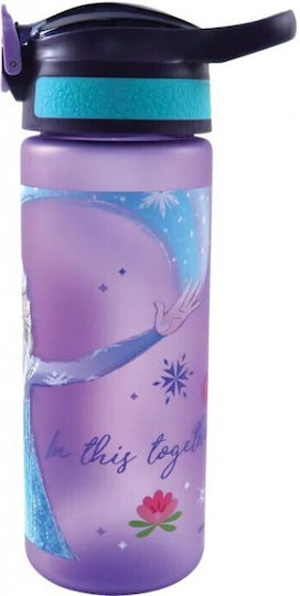 Gim Gim Kinder Trinkflasche Kunststoff mit Stroh Kunststoff Gefroren Thermos mit Stroh Mehrfarbig 600ml