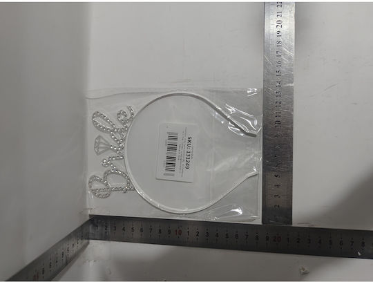 Coronă De Mireasă Alista Home Model Mireasă Cristale Mărime Universală 12,5 X 14,5 Cm Albă