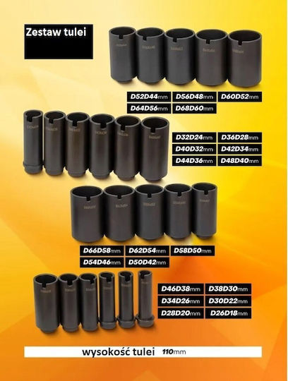 Hydraulic Set Removing Control Arm Bushings Bearings 49 Pieces Forsage