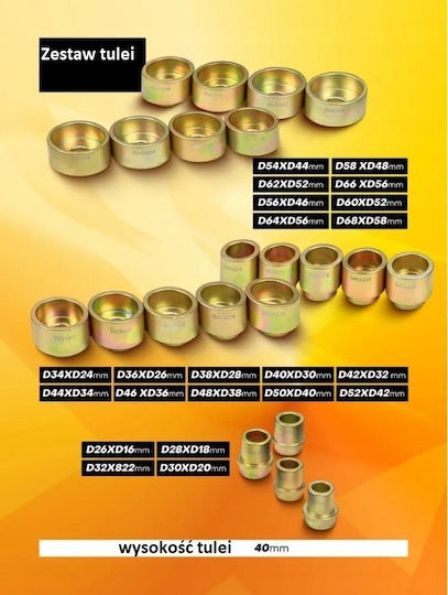 Hydraulic Set Removing Control Arm Bushings Bearings 49 Pieces Forsage