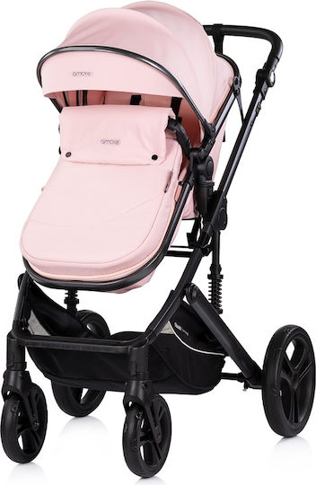 Chipolino Amore Reversible 2 in 1 Baby Stroller Suitable for Newborn Powder Pink