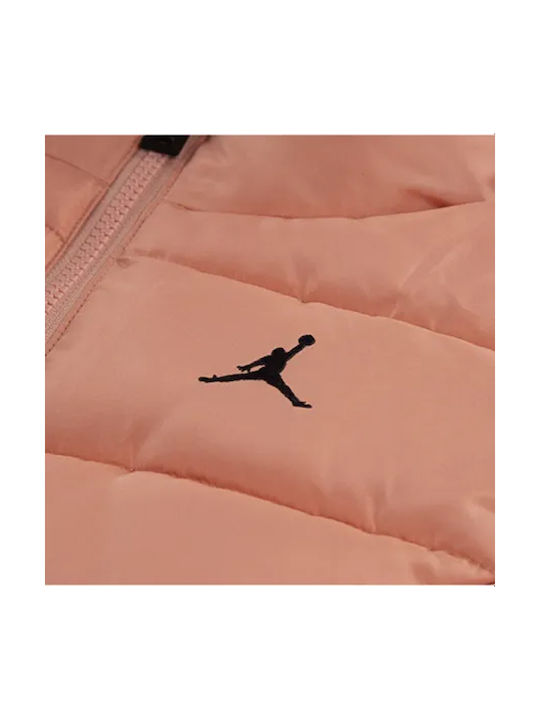Kids Quilted Jacket with Hood Orange Puffer
