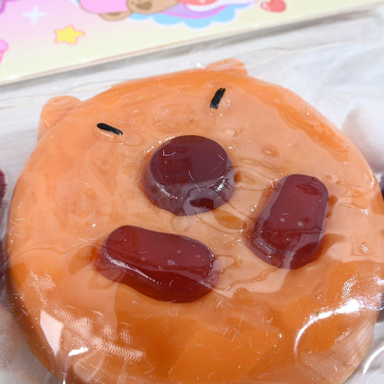 Set 12 Jucării Antistres Squishy Alista Home Rebound Lent Strânge Apasă Familie Rotund Biscuit Formă Capybara Design 7x6.5 Cm 55g Ambalaj Transparent Maro