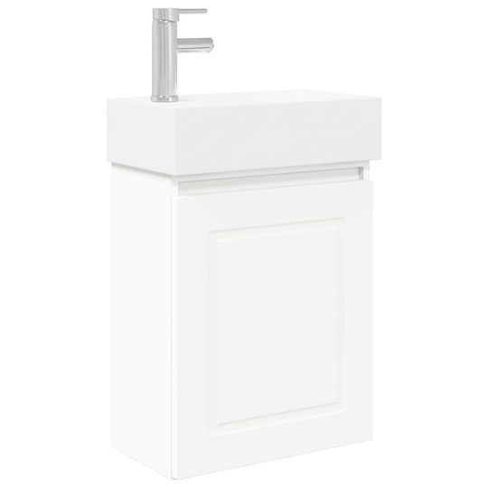 vidaXL Bathroom Vanity Unit with Sink M45.5xD22.5xH84cm White
