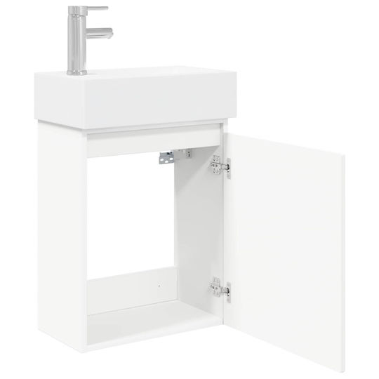 vidaXL Bathroom Vanity Unit with Sink M45.5xD22.5xH84cm White