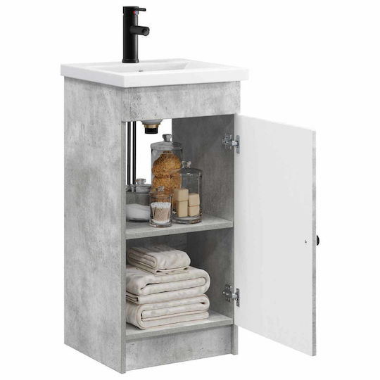 vidaXL Badezimmer Waschtisch-Einheit M42xB40xH84.5cm Grau