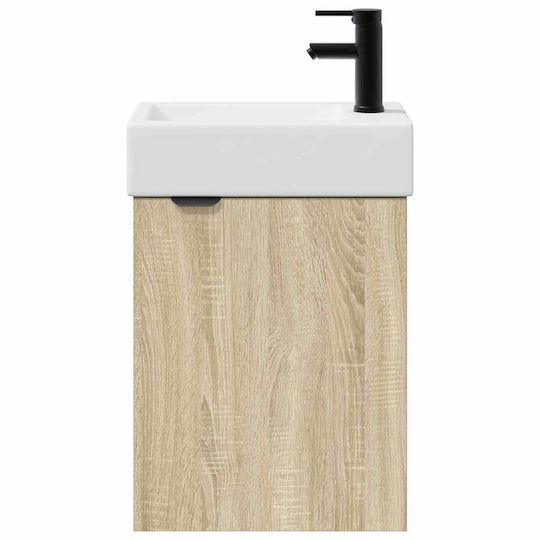vidaXL Πάγκος με Νιπτήρα Μ45.5xΒ22.5xΥ84cm Καφέ