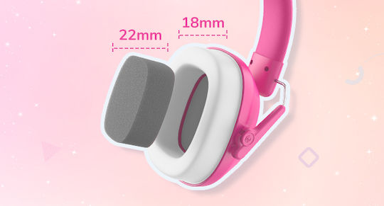 iClever Dopuri de Urechi pentru Copii în Culoare Roz C06-2301N-25 2 Bucăți