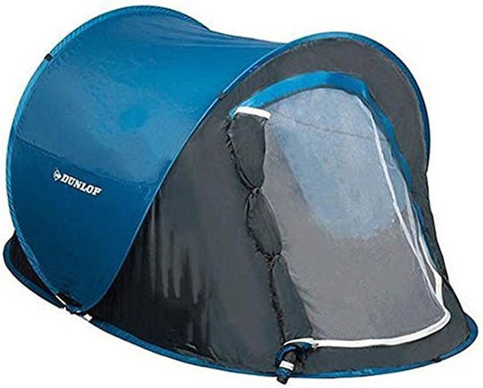 Dunlop Two Persons Summer Camping Tent Pop Up Blue For 2 People 255x155x95cm