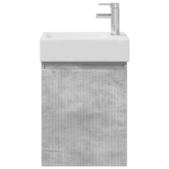 vidaXL Плот със Смесител 45.5x22.5x84 см Сив