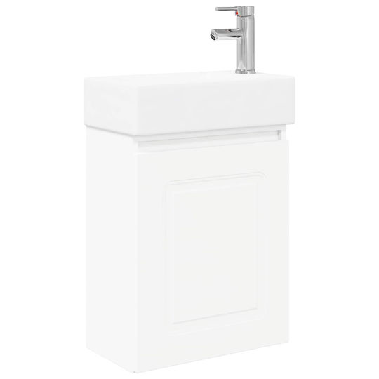 vidaXL Плот със Смесител М45.5xД22.5xВ84см Бял