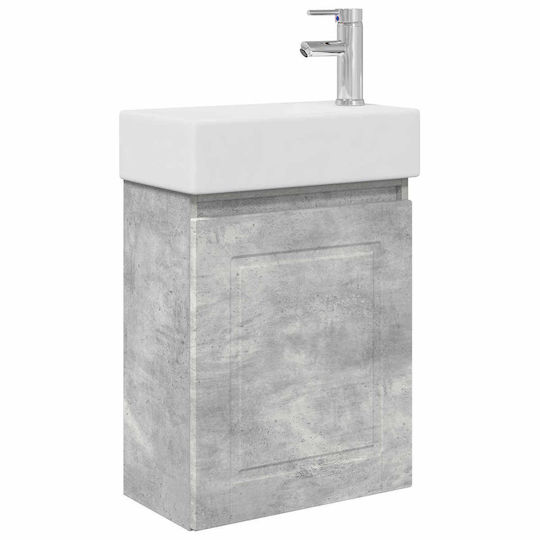 vidaXL Panglică cu Lavoar 45,5x22,5x84 cm Gri