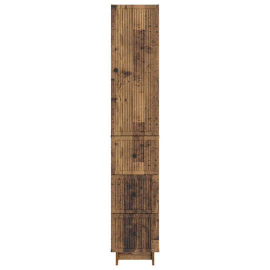 vidaXL Bathroom Wall Hung Cabinet M33xB34.5xH90cm Brown