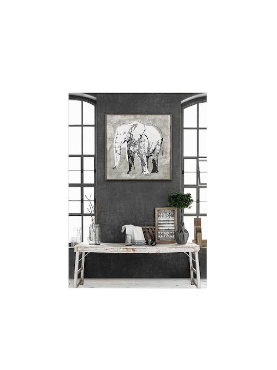 Zaros Ελέφαντας Πίνακας σε Καμβά 90x90cm